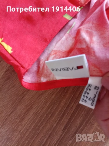 Красива лятна дамска червена рокля на цветя Fabiani, снимка 11 - Рокли - 50585130