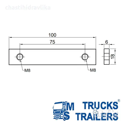 Монтажна шина за панта 15307110, снимка 2 - Части - 48769222