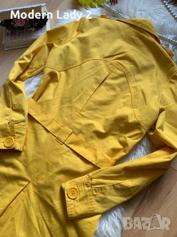 Жълт тренч Веро Мода, снимка 4 - Палта, манта - 50867659