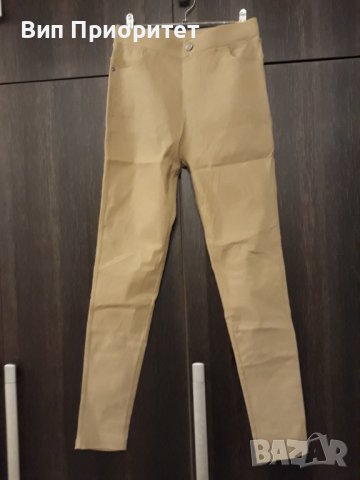 Бежов клин еластичен , изчистен , модерен, висока талия, нов, секси модел., снимка 2 - Клинове - 39217727