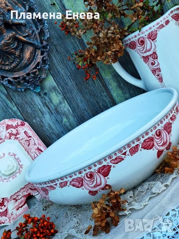 Boch Freres Keramis - aникварен сет тоалетни принадлежности , снимка 5 - Декорация за дома - 53123575