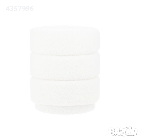 Декоративна табуретка за сядане, Бяла 