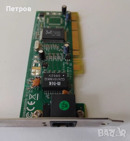  Мрежова карта M-TEK, модел G24101MKG, която използва чипсет Realtek RTL8169SC, снимка 2 - Други - 51780256