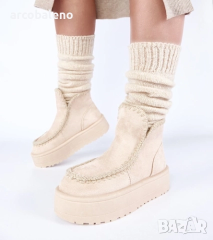 Дамски снежни боти на платформа с декоративна бродерия Alwena, 4цвята , снимка 6 - Дамски боти - 52554822
