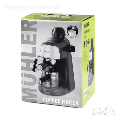Еспресо машина MUHLER, 3.5 бара 2в1 Гаранция: 24 месеца., снимка 5 - Кафемашини - 52652048