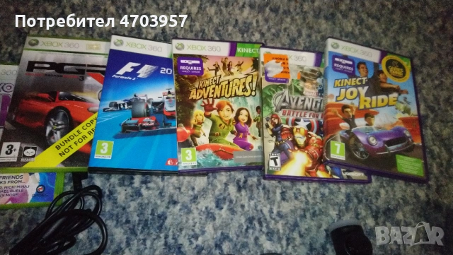 Конзола Xbox 360 500gb с kinect  Микрофони Волан 2х Джойстика и игри, снимка 6 - Xbox конзоли - 53048951