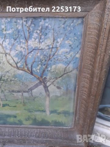 Стара картина на фазер с палми.Големи соц.картини., снимка 7 - Картини - 50591589