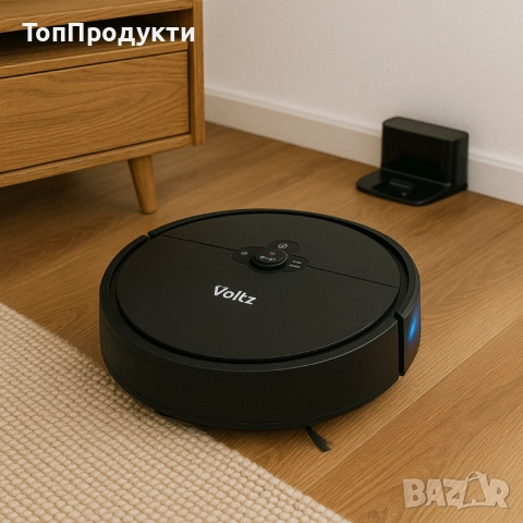 Прахосмукачка робот с моп Voltz, 3 в 1, 2000PA, 4400mAh, до 200 кв. м., Wi-Fi, снимка 2 - Прахосмукачки - 52988629