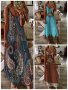 Дамска ежедневна етническа ацтекска рокля, 3цвята - 023