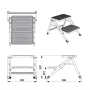 Сгъваема стълба 2 стъпала, снимка 2
