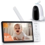 Бебефон без WiFi с 5” HD монитор, камера и аудио, сензор за стайна температура, автоматично нощно..., снимка 1