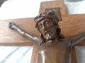 ПРОДАДЕН Стар кръст разпятие Христово,голям, тежък кръст от божи гроб,от преди 50 год., Исус Христос