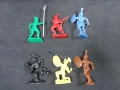 ЛОТ ОТ 6 СТАРИ РЕТРО СОЦ ПЛАСТМАСОВИ ИГРАЧКИ ФИГУРКИ ГЛАДИАТОРИ , снимка 2