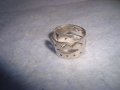 УНИКАЛЕН СТАР СРЕБЪРЕН АЖУРЕН АРТ ПРЪСТЕН РЕГУЛИРУЕМ СРЕБРО 925 ХУДОЖЕСТВЕНА РЪЧНА ИЗРАБОТКА 27151, снимка 11
