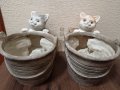 Саксия с котка,кашпа за цветя., снимка 4