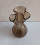 Стилна ваза от кафяво стъкло, снимка 1 - Вази - 43152316