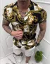 Мъжка риза с къс ръкав /Размер М/, снимка 1