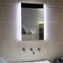 Огледало за баня Лусита с LED осветление и 3 типа светлина, снимка 1 - Огледала - 27504692