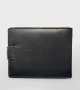 Мъжки кожен портфейл с копче в черен цвят, снимка 2