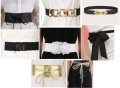 Еластични колани, корсет, бял, черен, кожен, дантелен, златен S-XXL, снимка 1