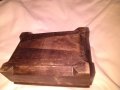 Дървена кутия с медна инкустрация отгоре с бархет вътре  145х100х55мм, снимка 8