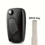 Кутийка за ключ с 3 бутона и острие SIP22 за FIAT 500, Punto, Stilo, Ducato, Panda, Doblo, Bravo, снимка 3