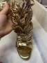 Златни обувки на токчета/сандали, снимка 3