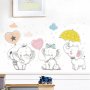 3 слончета слон слонче детски стикер за стена детска стая самозалепващ, снимка 1 - Други - 37861772