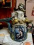 Уникален свещник или бижутерка от чайник ,миди и ангели Mermaid , снимка 1