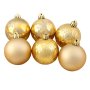 4274 Комплект златисти коледни топки за елха, 6 броя, Ф 6 см, снимка 3