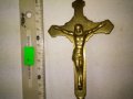 Старо СТИЛНО КРАСИВО МЕСИНГОВО НАСТОЛНО РАЗПЯТИЕ КРЪСТ За ДОМА / КОЛЕКЦИЯ 42673, снимка 15