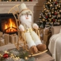 Декоративен Дядо Коледа с люлееща се шейна, снимка 2