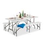 Комплект маса с пейки сгъваеми градински мебели за къмпинг излет риболов кетъринг пейка, снимка 1 - Къмпинг мебели - 43242568