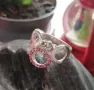 Страхотен сребърен пръстен с розови циркони - модел R016, снимка 4