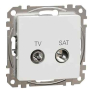 Продавам TV+SAT Розетка крайна 4dB Бял SCHNEIDER ELECTRIC Sedna Design, снимка 1