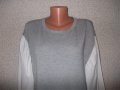 Сива блуза с бели ръкави, L размер, снимка 2