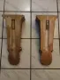Комплект два позлатени,резбовани корбела,скоби за стенен рафт, за корниз за перде. , снимка 3