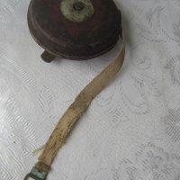 Стара ролетка 10 метра,  ролетка за мерене, кожа месинг маркировка, снимка 7 - Антикварни и старинни предмети - 32607772