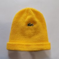 зимна шапка lacoste оригинална мъжка дамска спортна топла жълта, снимка 1 - Шапки - 43187263