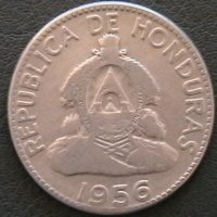 10 центаво 1956, Хондурас, снимка 2 - Нумизматика и бонистика - 28294444