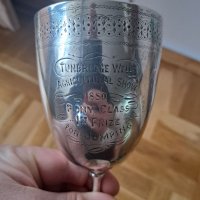 Сребърна чаша 925 англия , сребърен бокал, снимка 2 - Антикварни и старинни предмети - 39968760