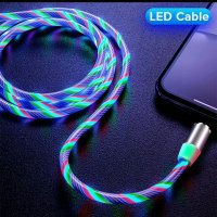 Светещи магнитни кабели, снимка 4 - USB кабели - 27133409