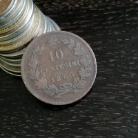Монета - Италия - 10 чентесими | 1863г., снимка 1 - Нумизматика и бонистика - 29039706