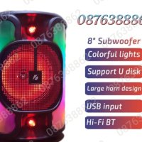 Ново! Караоке Колона, Тонколона 8” Инча Микрофон Блутут RGB, снимка 2 - Тонколони - 43032316