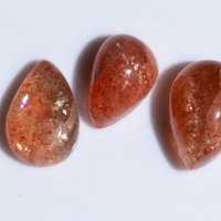 3 броя слънчев камък конфети 16.8ct капка кабошон #2, снимка 1 - Други - 43093461