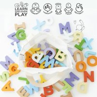 Le Toy Van Дървени букви в чанта - образователна игра за деца, снимка 7 - Образователни игри - 43117482