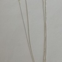 Нов сребърен синджир дължина 45см може да бъде изработен с дължина по Ваш избор, снимка 1 - Колиета, медальони, синджири - 27548590