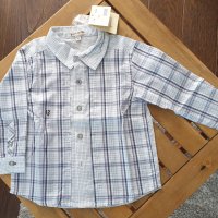 Комплект риза с дълъг ръкав и дънков гащеризон с подплата Grain De Ble, снимка 7 - Комплекти за бебе - 43447741