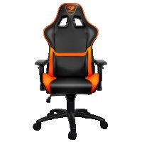 Геймърски стол COUGAR Armor S Ергономичен геймърски стол Черно - оранжев Дишащата PVC кожа, снимка 5 - Столове - 33391541