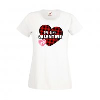 Дамска тениска Свети Валентин My Tiny Valentine, снимка 6 - Тениски - 35647403